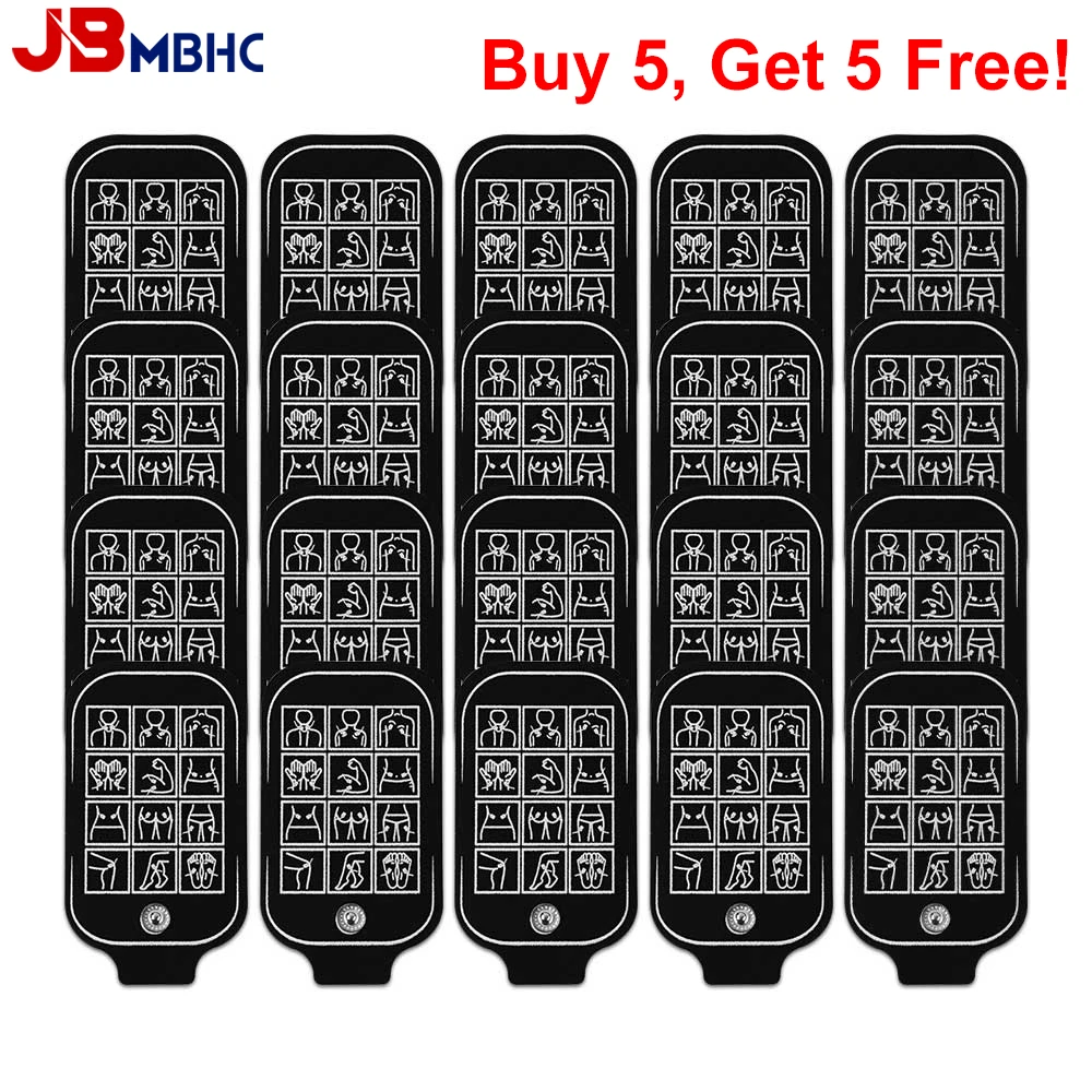 

10/20PCS EMS Electrode Pads Reusable Massage Patch for Tens Electrodes Digital Therapy Machine Massage 3mm Plug Body Massager