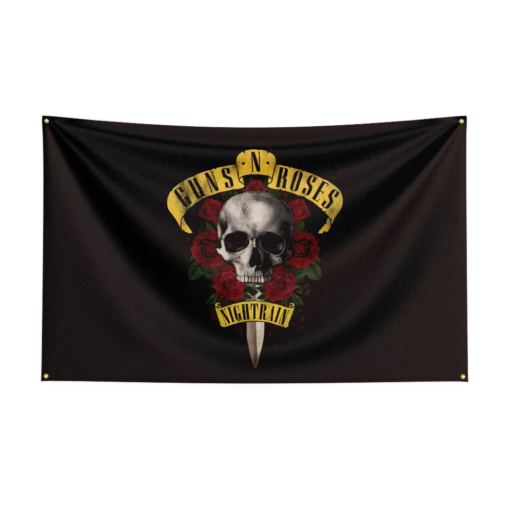 Music Band Flag for G-G-u-ns N' R-Ro-se-s G-N-R Fans Banner campaign gathering apartment porch Decor backdrop