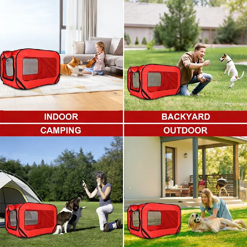 حامل حيوانات أليفة كبير قابل ل - مراجعة Outdoor Camping Dog Fence وسعره