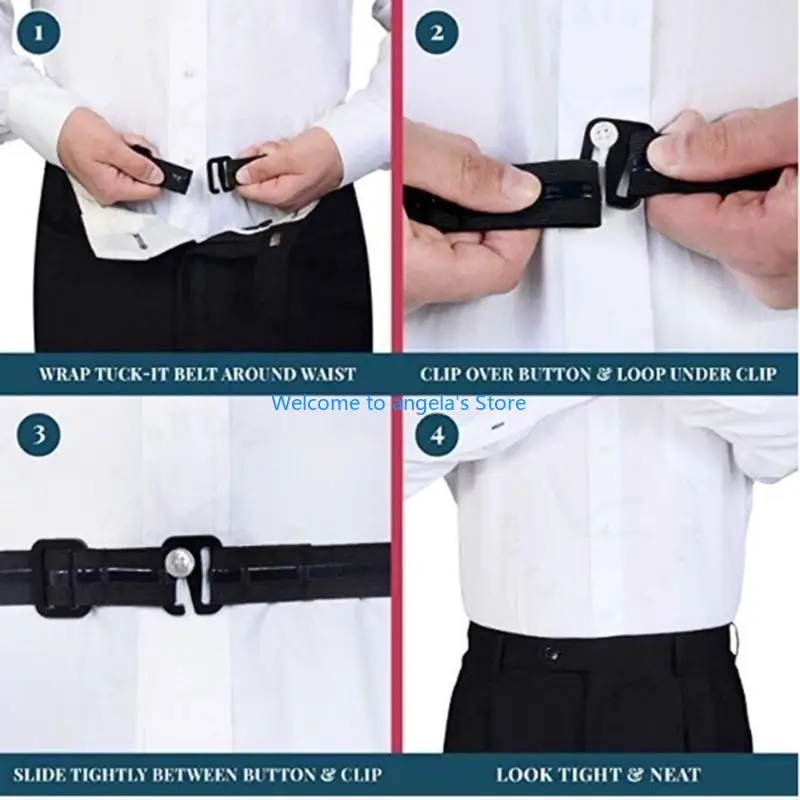 X4YC Gemakkelijk Gebruik Shirt Bevestiging Riem voor Vrouwen Mannen Verstelbare Onzichtbare Riem Cincher Donsjack Trui Riem