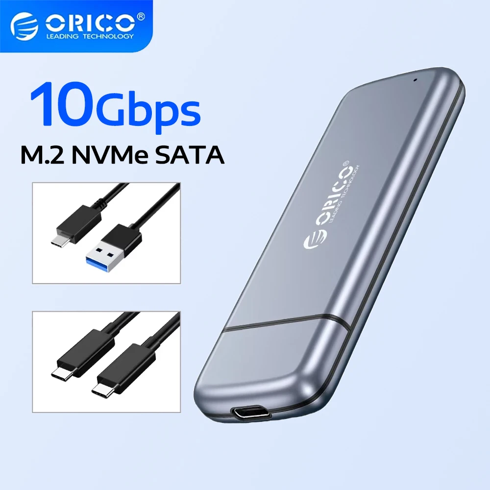 

orico M2 SSD Case M.2 NVMe SATA SSD Enclosure Adapter 10Gbps USB 3.1 Gen2 USB C External Case for NVME PCIE Disk Box M.2 SSD box
