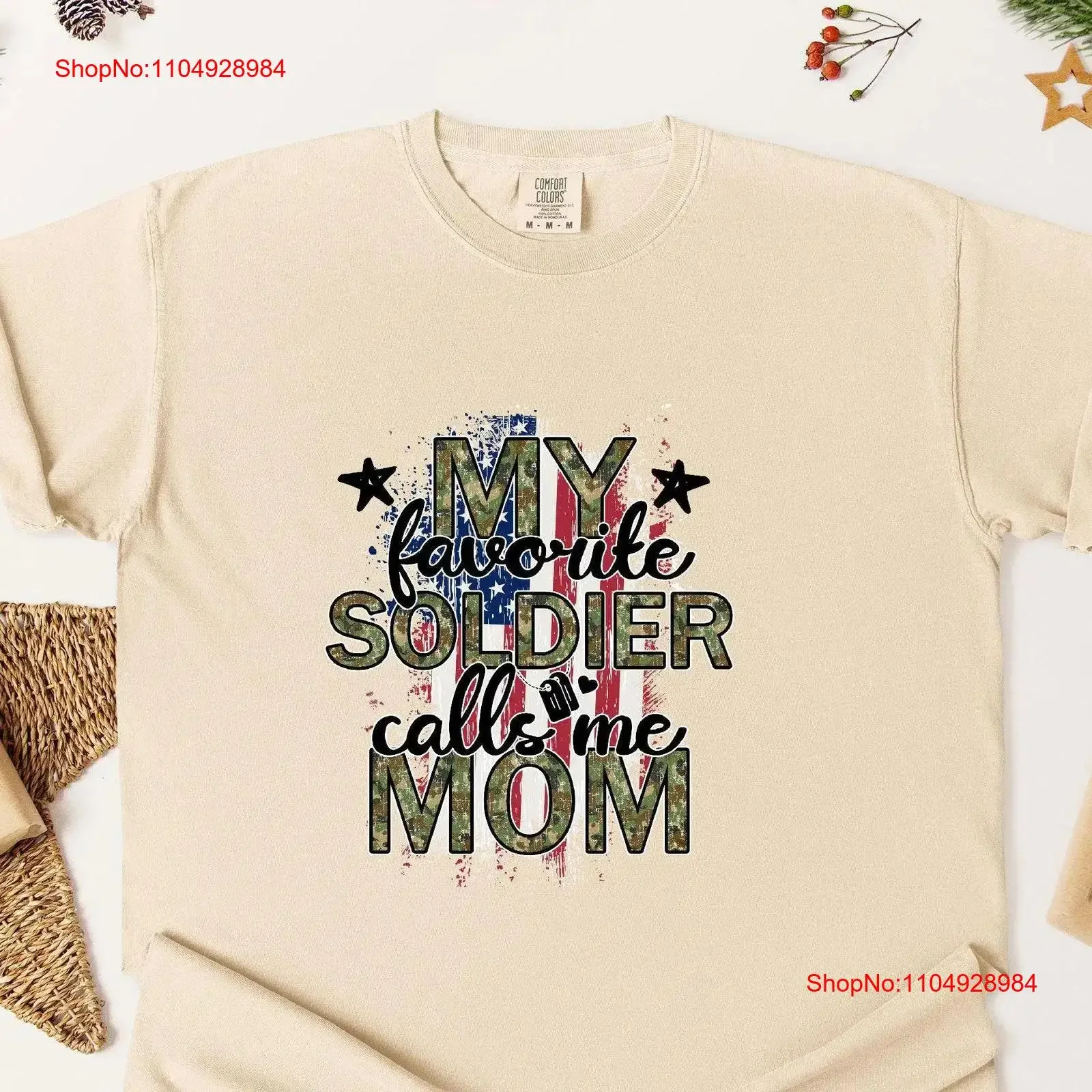 تي شيرت جندي المفضل يدعوني أمي ناعم وطنيًا للأمهات العسكرية الفخورة يحتفل بخدمة عائلية عتيقة مغسولة