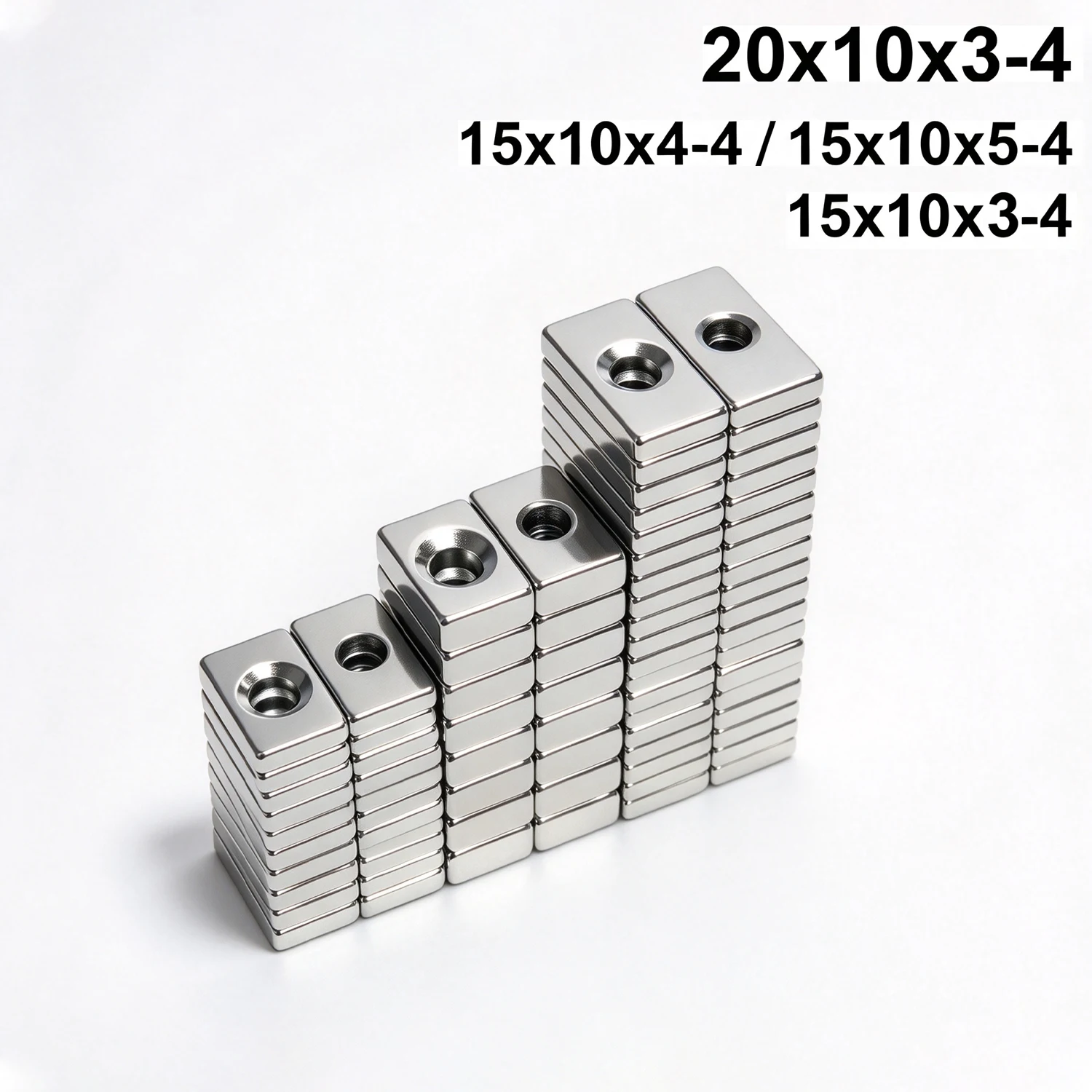 Super Strong Neodymium Magnet 4mm Hole Bulk Sheet Rare Earth Magnet For Fridge, DIY, Building, Scientific, Craft, Office