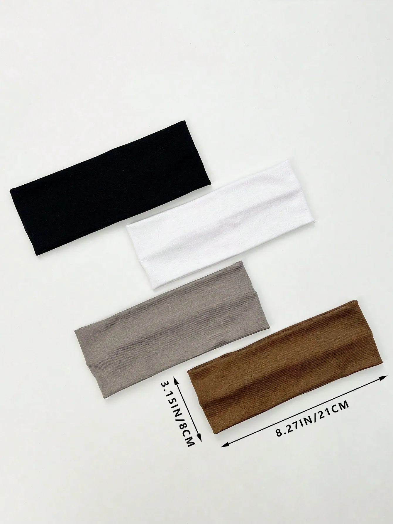 4pcs/set Women\'s simple casual sports headband, fashionable and versatile fitness yoga headband