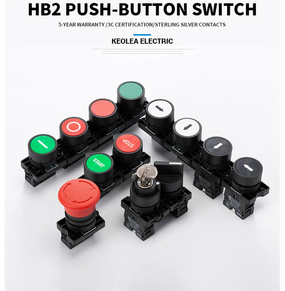 22-мм-xb2-10-А-600-В-пластиковый-кнопочный-переключатель-мгновенного-действия-самовозвращения-со-стрелкой-символа-остановки-и-запуска