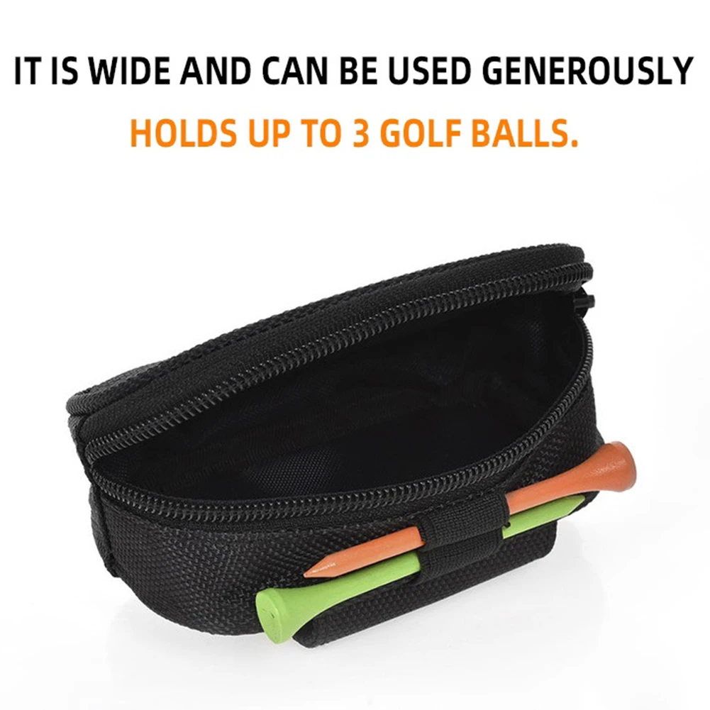 Golf Mini Bag Golf Ball Small Waist Bag Golf Ball Carrying Bags Holder Professional Storage Clip Hook Waistband Pouch Pack