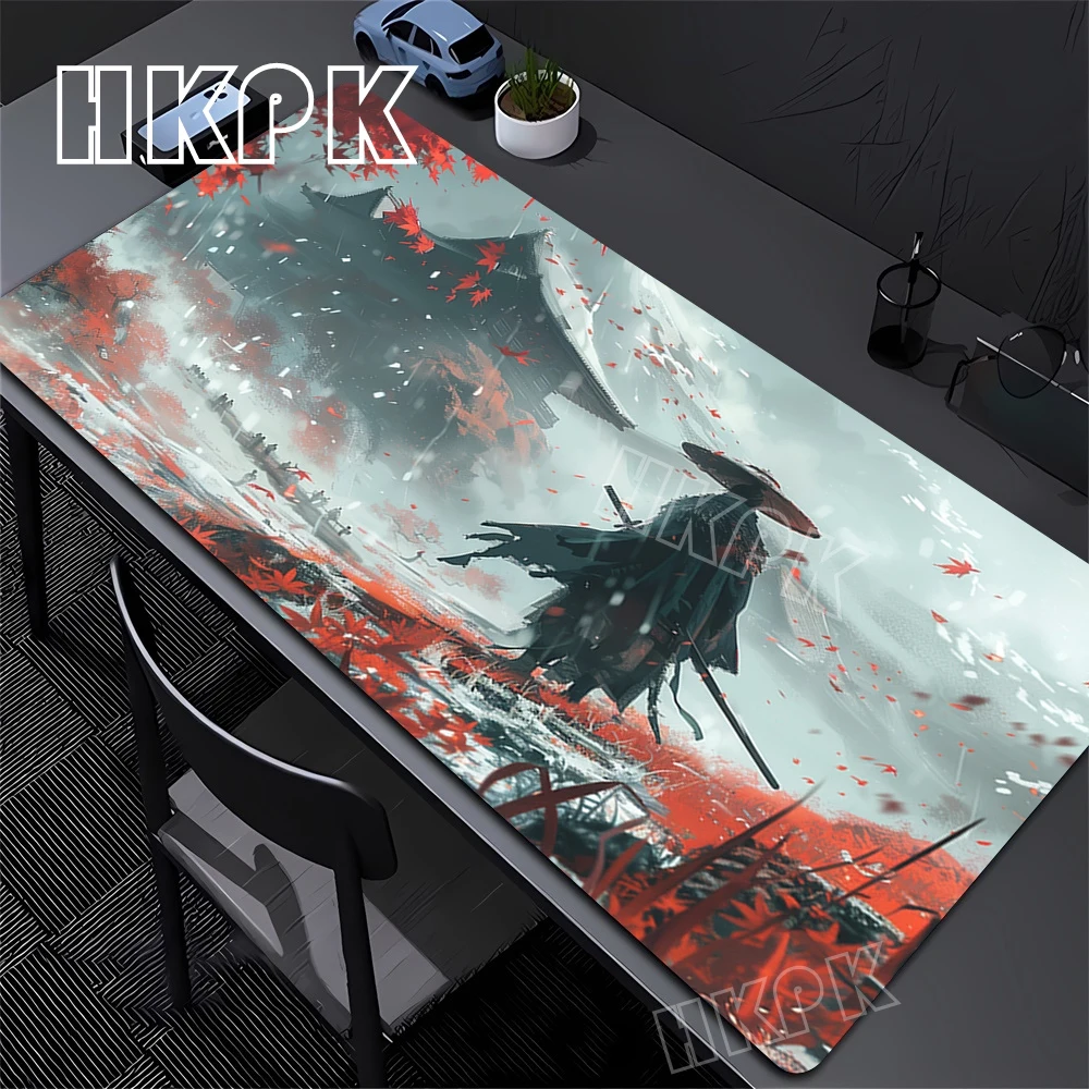 Ghost of tsushima Mouse Pad XXL Desk Mat 900x400 Kawaii Computer Desk Accessories Mouse Mat Big Mousepad Gamer Rubber Pads