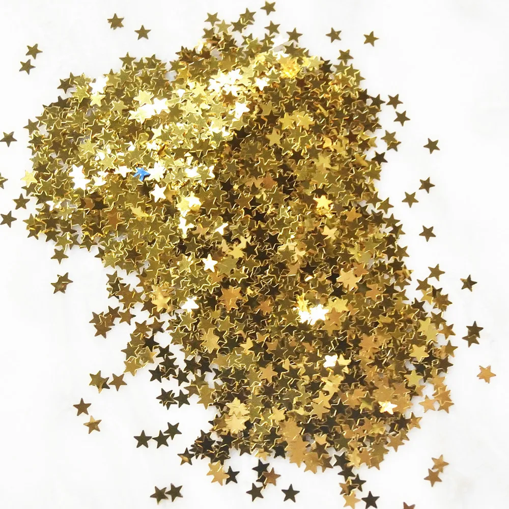 10g/Box 3mm Glitter Acrylic Star Table Confetti Sprinkles Birthday Party Wedding Decoration Sparkle Gold Stars Party Supplies