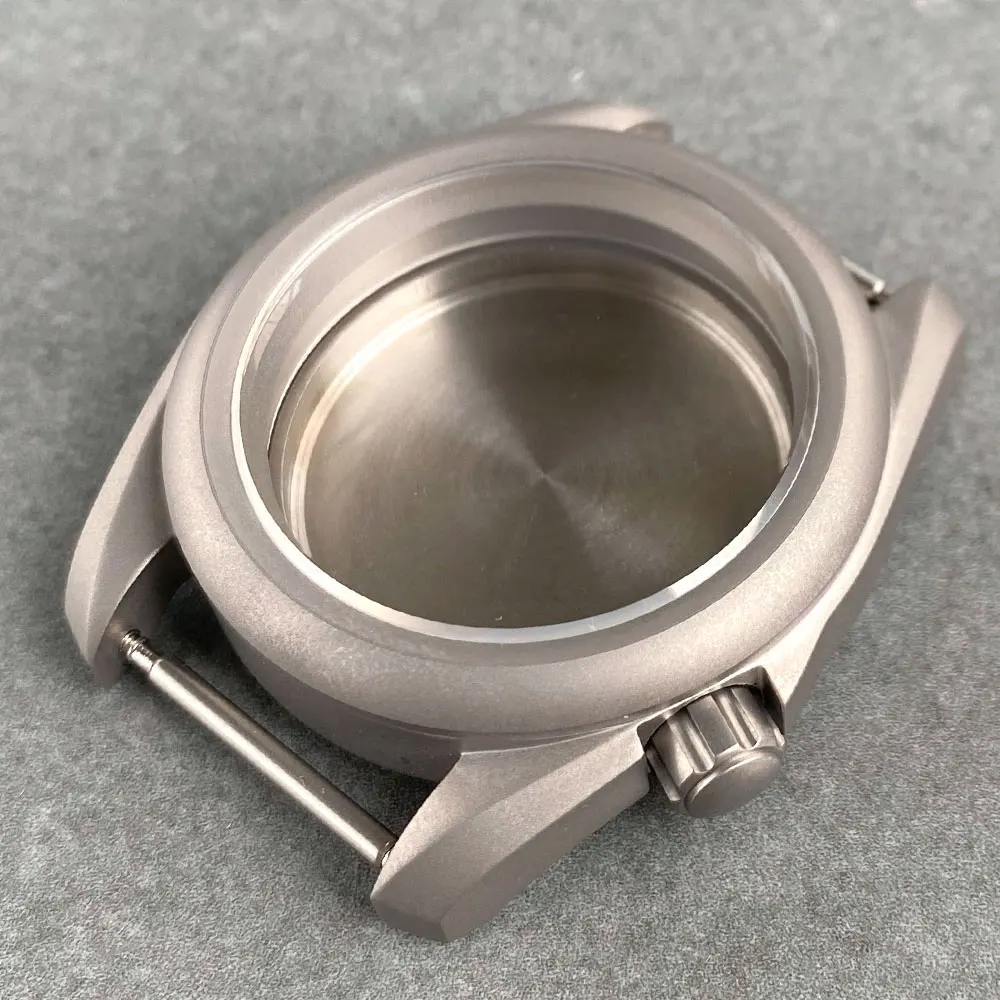 علبة ساعة تيتانيوم للغوص ، صقل الرمل ، أجزاء التاج ، تناسب NH34 ، NH35 ، NH36 ، ETA ، PT5000 ، SKX ، 40 ، 20ATM ، جديدة #2