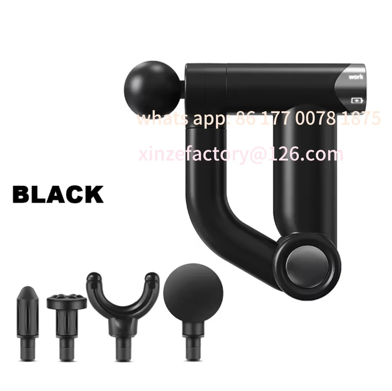 Customizable Massage Gun Folding Fascia Electric Percussion Pistol Massager For Body Neck Back Leg Fitness Tool
