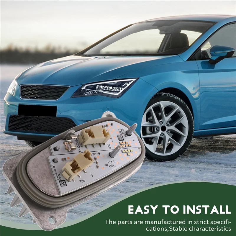 

A58X-для SEAT Leon светодиодные фары дневных ходовых огней с радиатором, модуль управления поворотниками