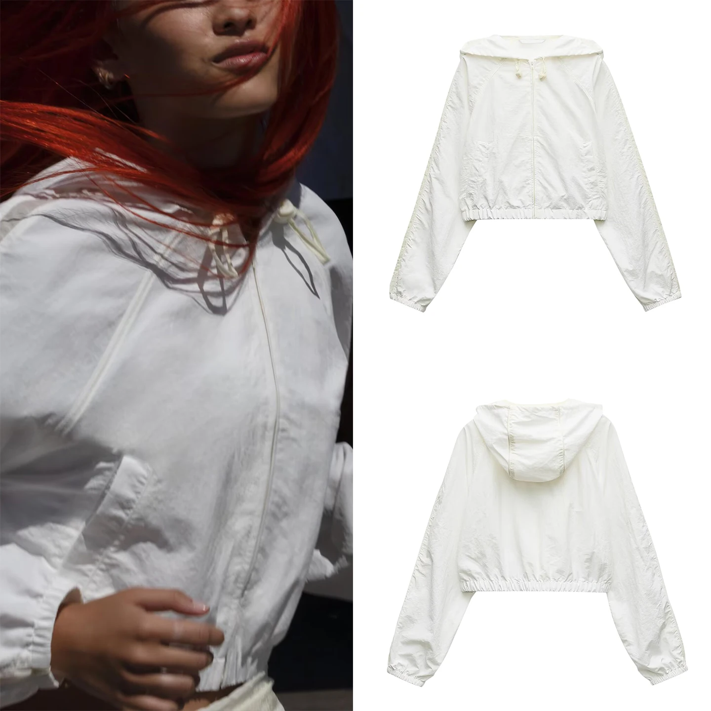 

Нейлоновая женская модная куртка, простая повседневная осенняя одежда, Новое поступление 2025 года, универсальная женская верхняя одежда Cact