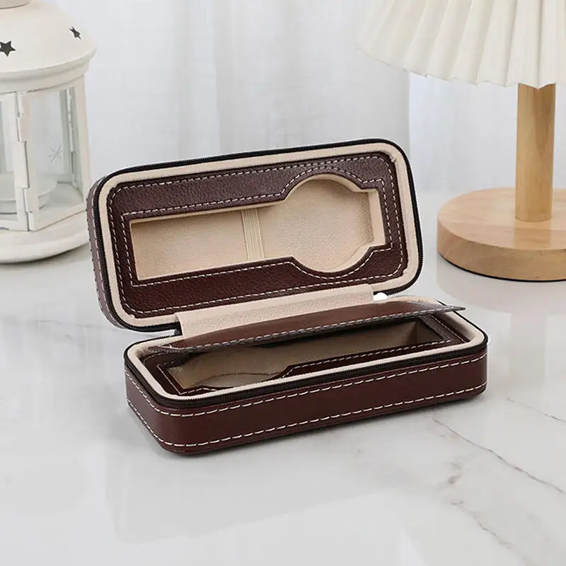 2025 New 2/4/8 Girds Portable Watch Storage Boxes Organizer with Zipper Classic Style Multifunctional Watch Display Box