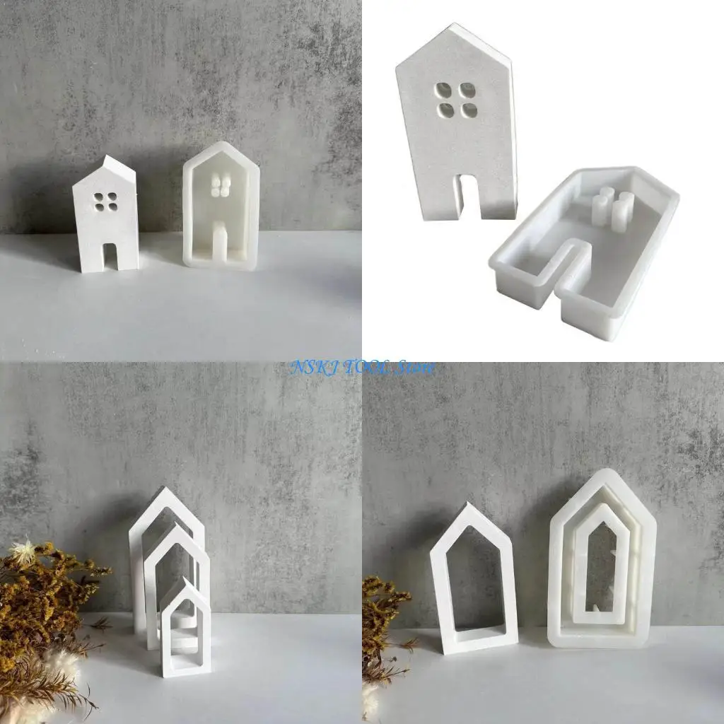 

L8RC House Silicone Mould Concrete Gypsum Mould DIY Resin Molds