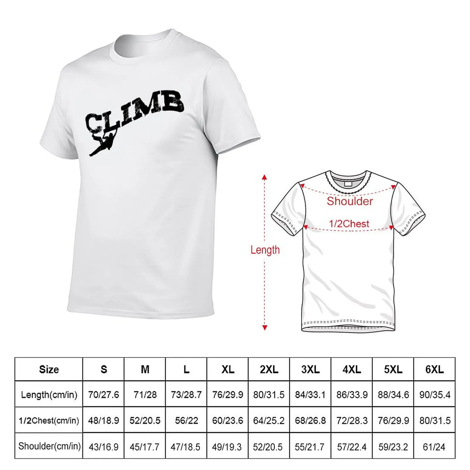 Climber Climbing Rough Climb Text - Rock Climbing Bouldering Sticker/ T-Shirt Running Performance Short Sleeve Tee