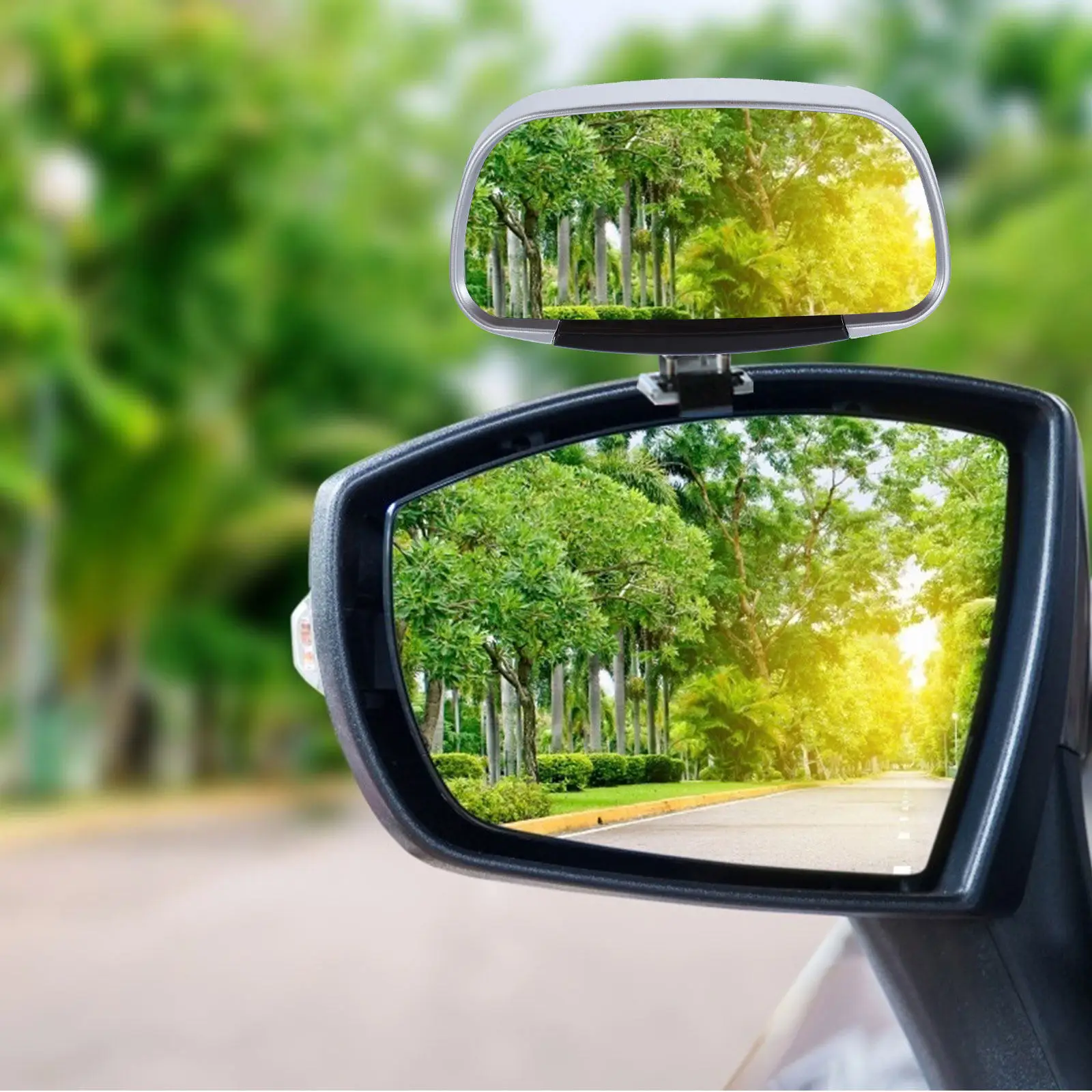 

1Pcs Car Rearview Mirror Auxiliary Blind Spot Mirror Premium Plastic Glass Construction Easy Install for Safer Driving Comfort