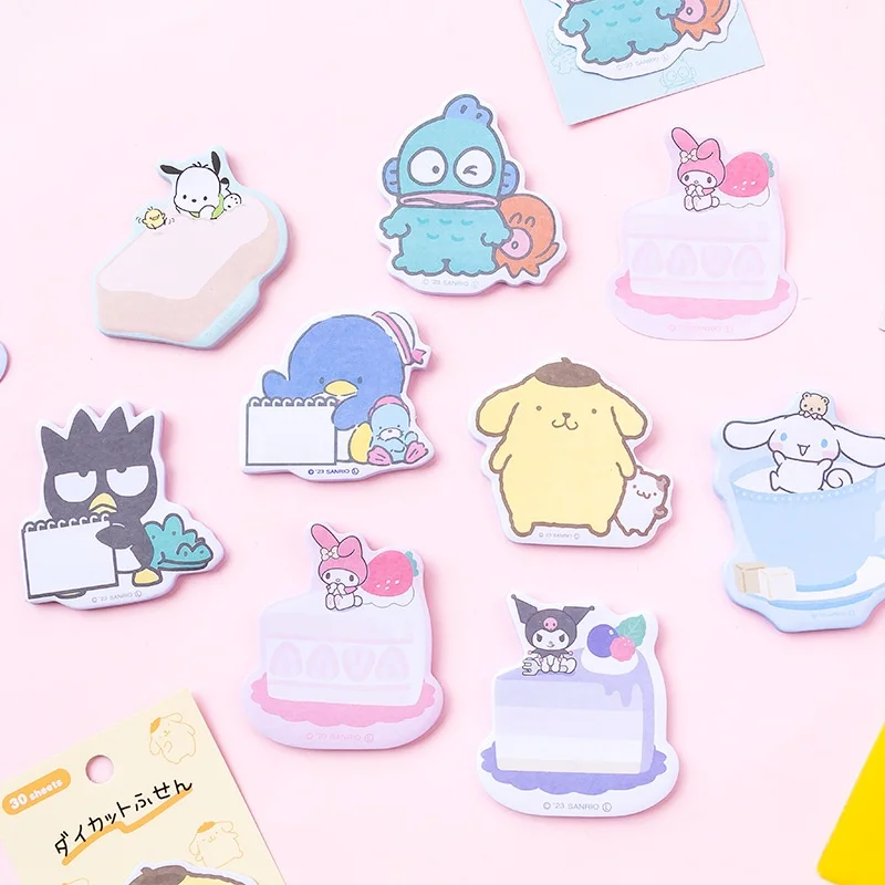 40-pcs-ロットサンリオハンキョドンシナモロールキティメモパッドかわいいメロディーnタイムズ文房具ラベルメモパッドブックマークポストスクール用品