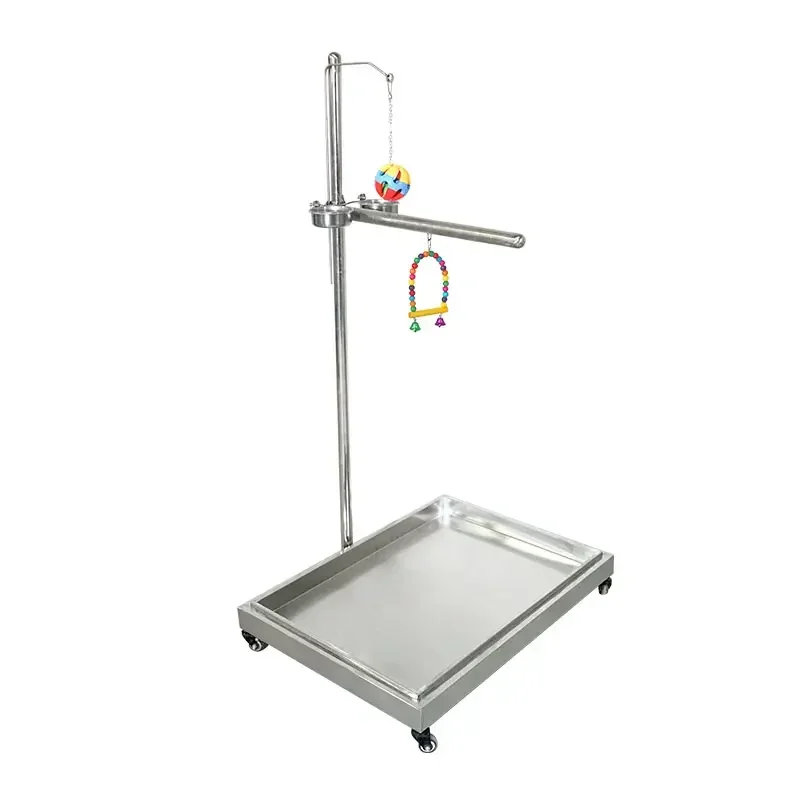 304 stainless steel parrot stand medium and large bird display stand pet bird stand pole can be lifted and lowered