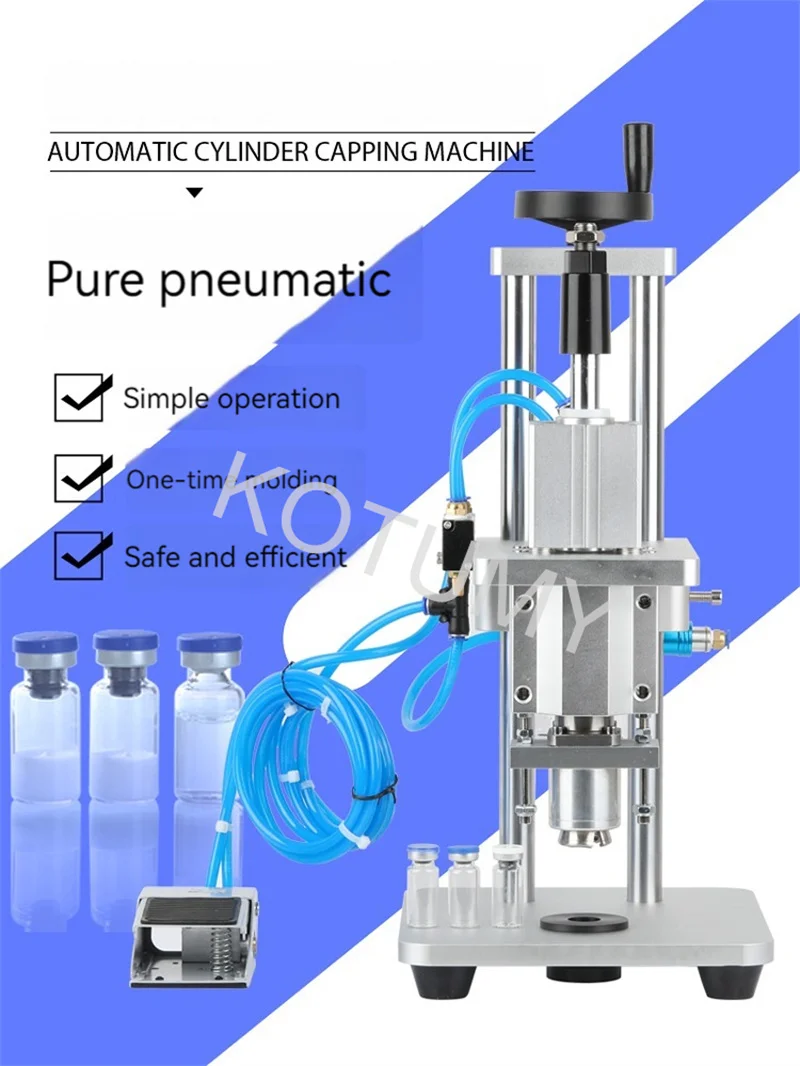 Penicillin Bottle Capping Machine Oral Liquid Penicillin Antibiotic Capper Aluminum Plastic Glass Pneumatic Packaging Machine