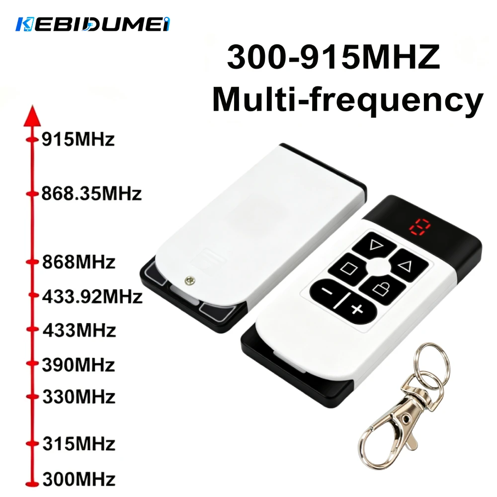 KEBIDUMEI 300~915Mhz Multi Frequency Remote Control 433Mhz 330Mhz 868Mhz Rolling Code Garage Door Opener 8 in 1 Duplicator