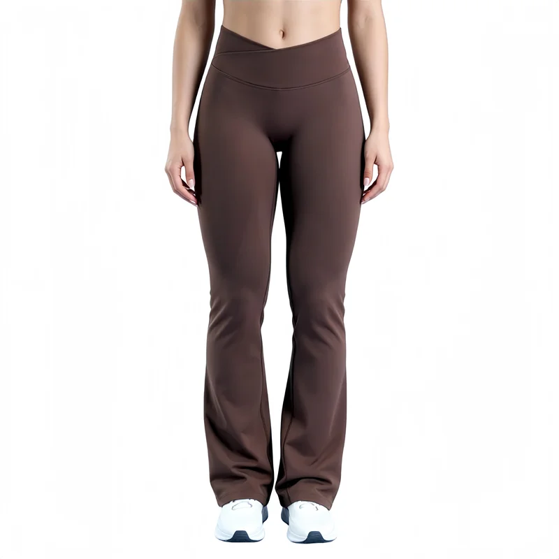HISTELLO Vision Flare Sports Leggings Women Cross High Waist Seamless Yoga Pants Butt Lift Tummy Control Fitness Gym Tights