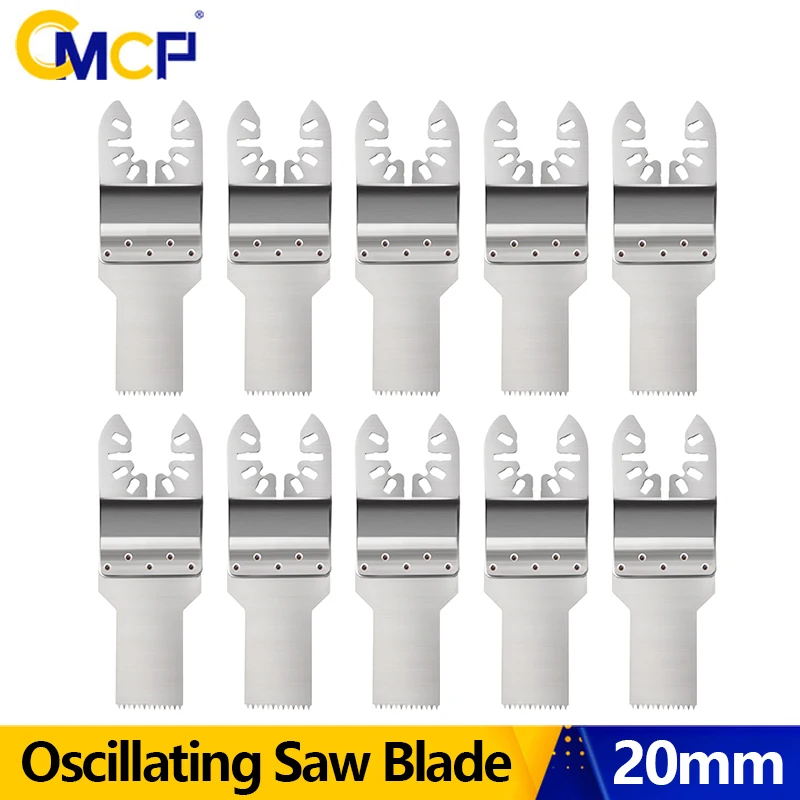 CMCP 1/5/10 pièces 20mm lame de scie universelle oscillante en acier inoxydable lame de scie de rénovation multifonction pour bois métal plastique