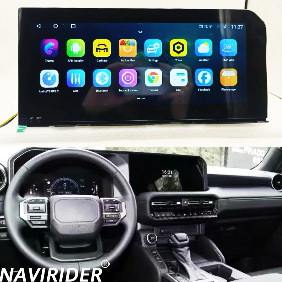 For Toyota Prado LC250 2023 2024 Car 12.3inch Android Stereo Radio Multimedia Player Auto BT WIFI GPS 4G Carplay