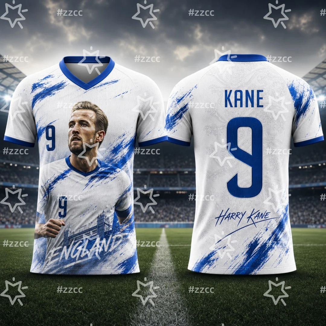 2026 Harry Kane Football Jersey England Match & Training Kit Summer Sports Leisure Men's T-Shirt Kid's Clothing Tee Y2k Woman ﻿