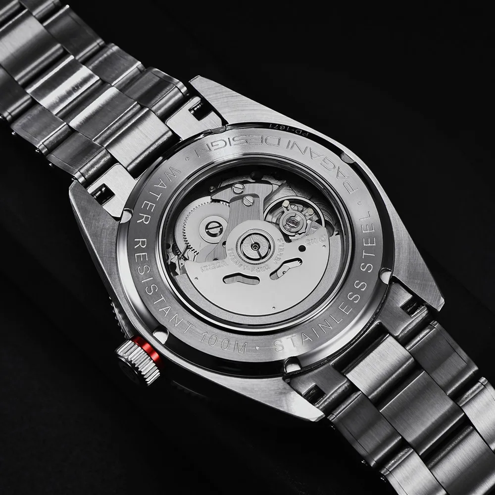 PAGANI DESIGN NH35A Mechanical Luxury Luminous Man watch AR Sapphire 100M Waterproof watch for men Ceramic Bezel All Steel Watch