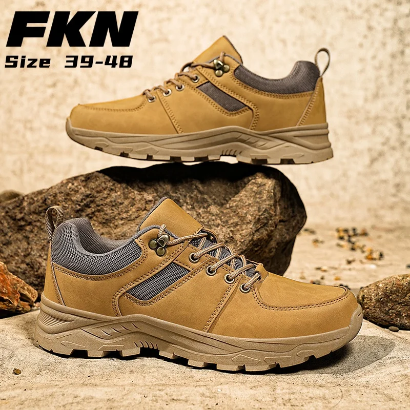 

Men's low-cut hiking shoes, new anti-slip and wear-resistant adventure fashion travel outdoor leisure sports shoes plus size 48