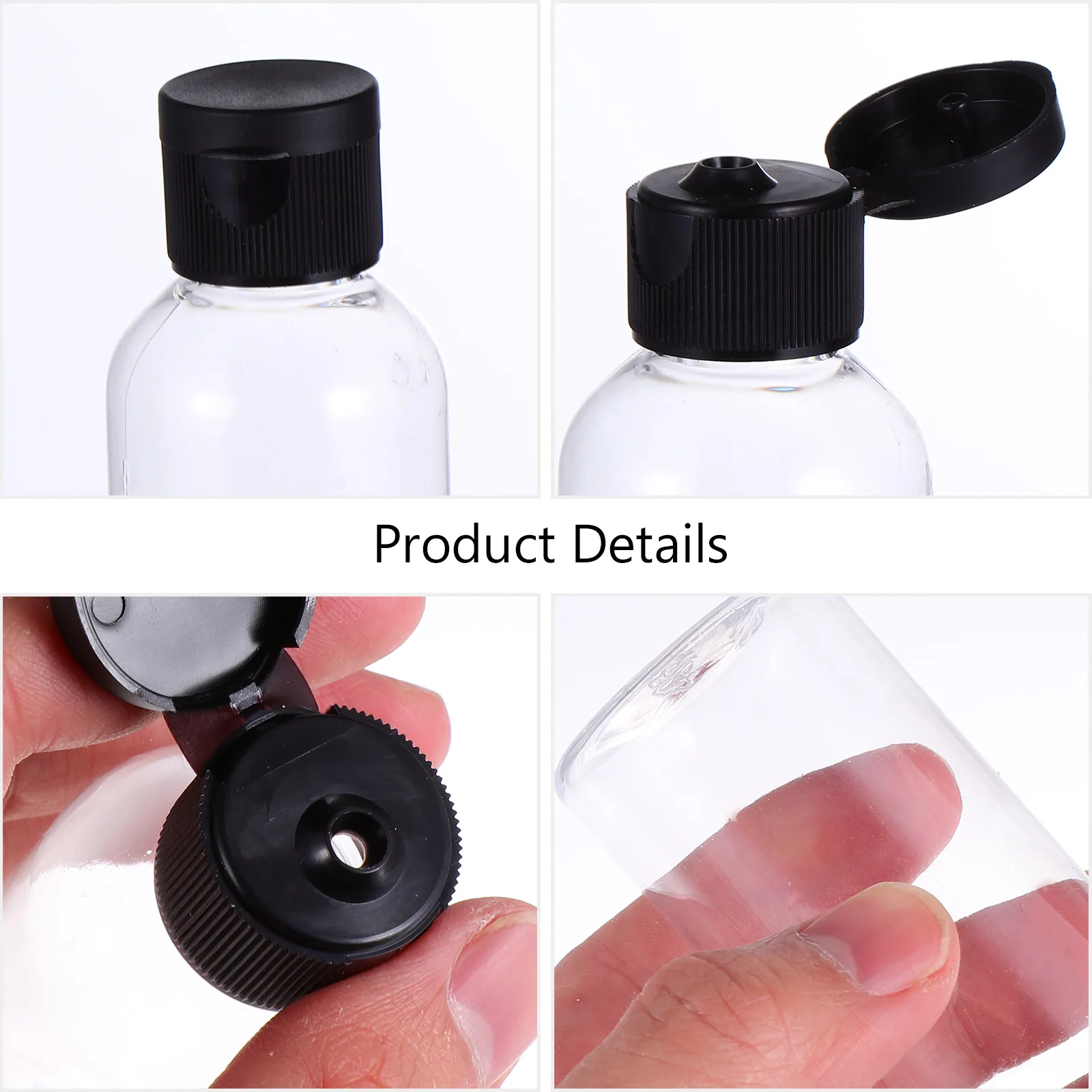 

30pcs Travel Containers Flip Cap Bottles 100ml Empty Shampoo Lotion Suitable Toiletries Storage Home Trip Hotel Use