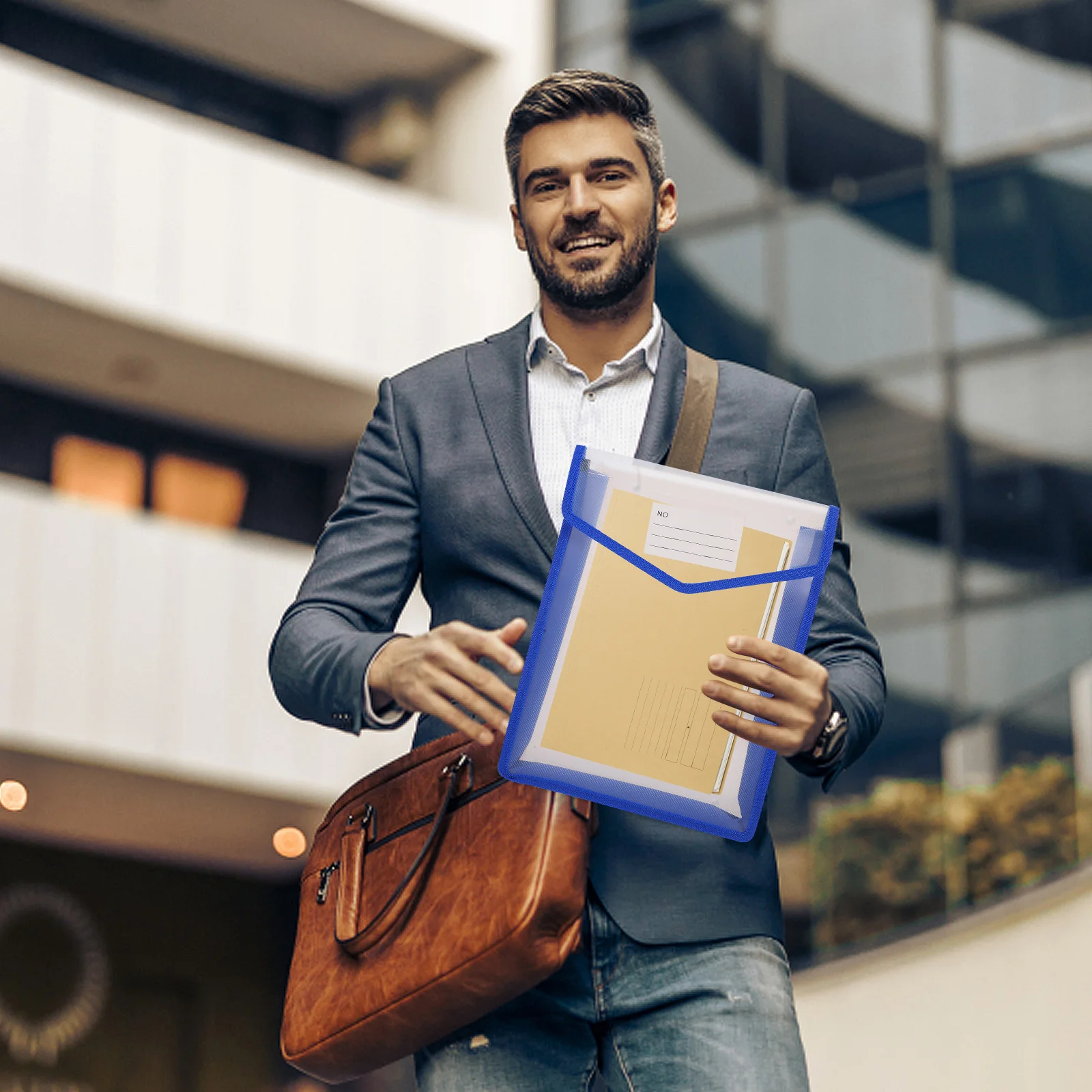 

Portable File Folder Organizer Large Capacity PP Material Waterproof Dustproof Expandable Document Holder Box For Papers Tools