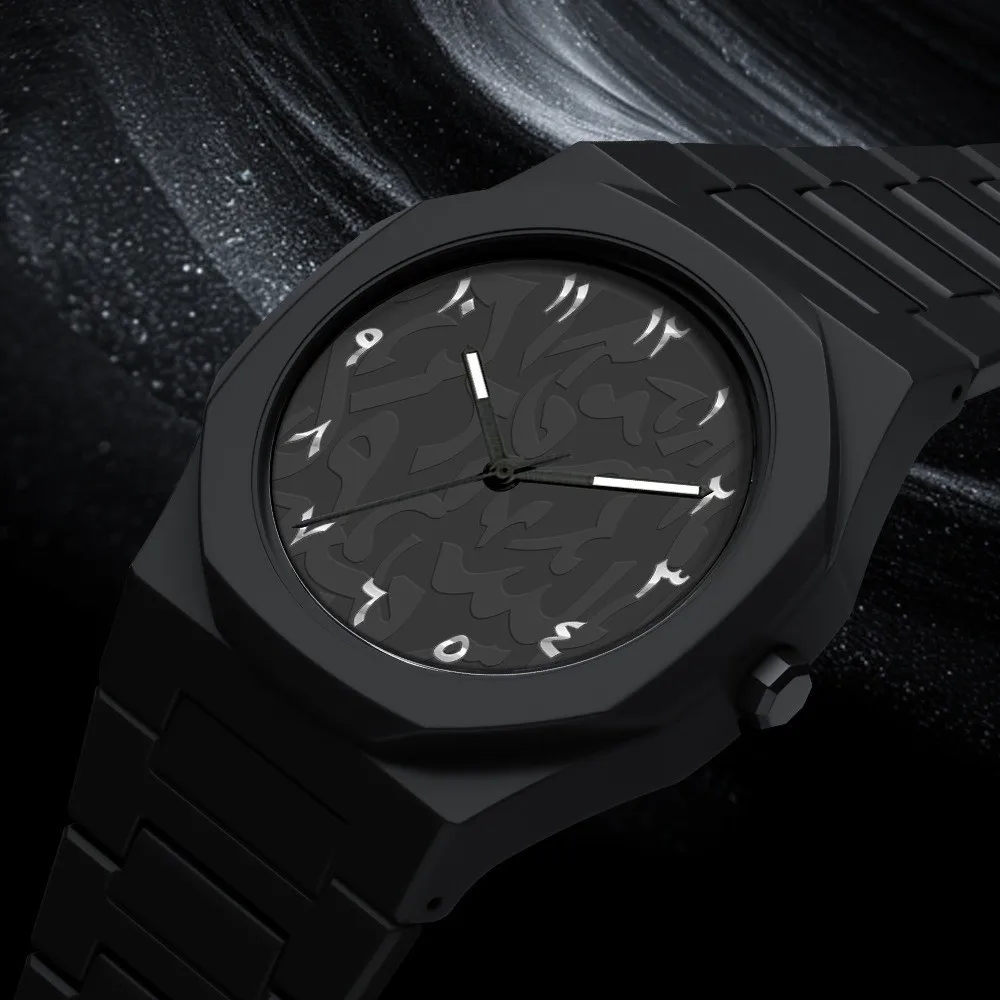 Arabic Dial Waterproof Watch Round Dial Plastic Strap Quartz Watch Exquisite Design Color Strap Plastic Watch Casual Wear