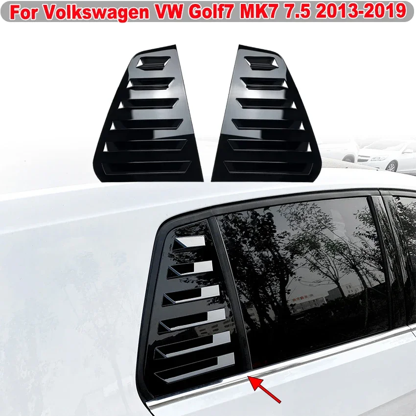

For Volkswagen VW Golf7 MK7 7.5 2013-2019 Car Rear Window Blinds Side Tuyere Louvers Air Vent Sticker Trim Cover Auto Styling