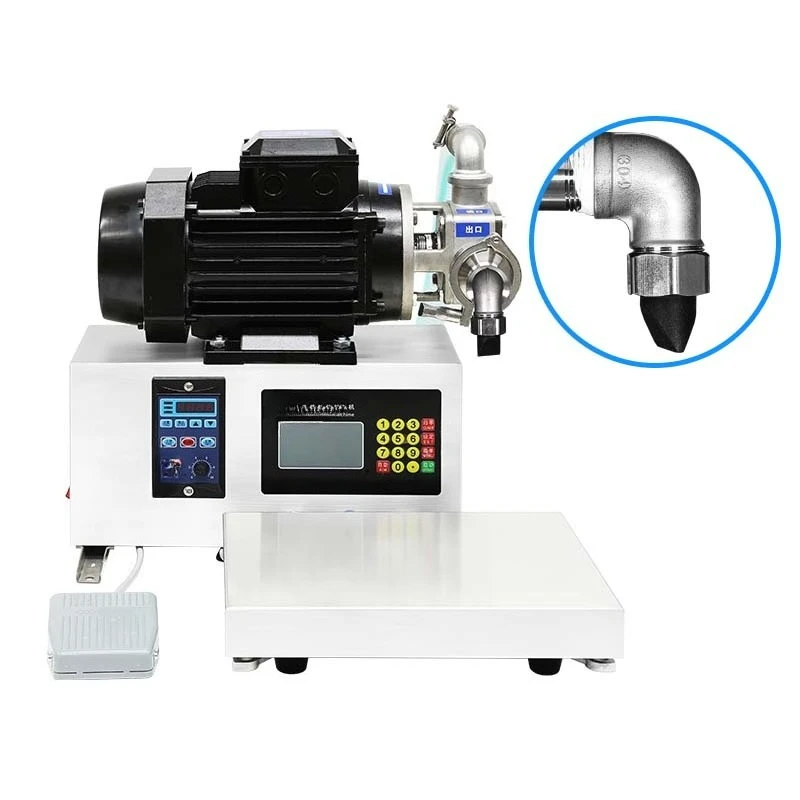 

Semi-automatic rotor pump filling machine 35L large flow soy sauce soy milk detergent weighing