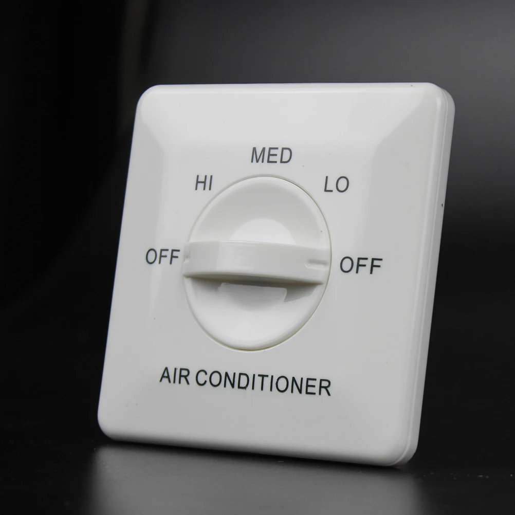 

Three Speed Switch Fan Coil Controller Central Air Conditioning Panel Pipe Fan Temperature Control ABS Durability