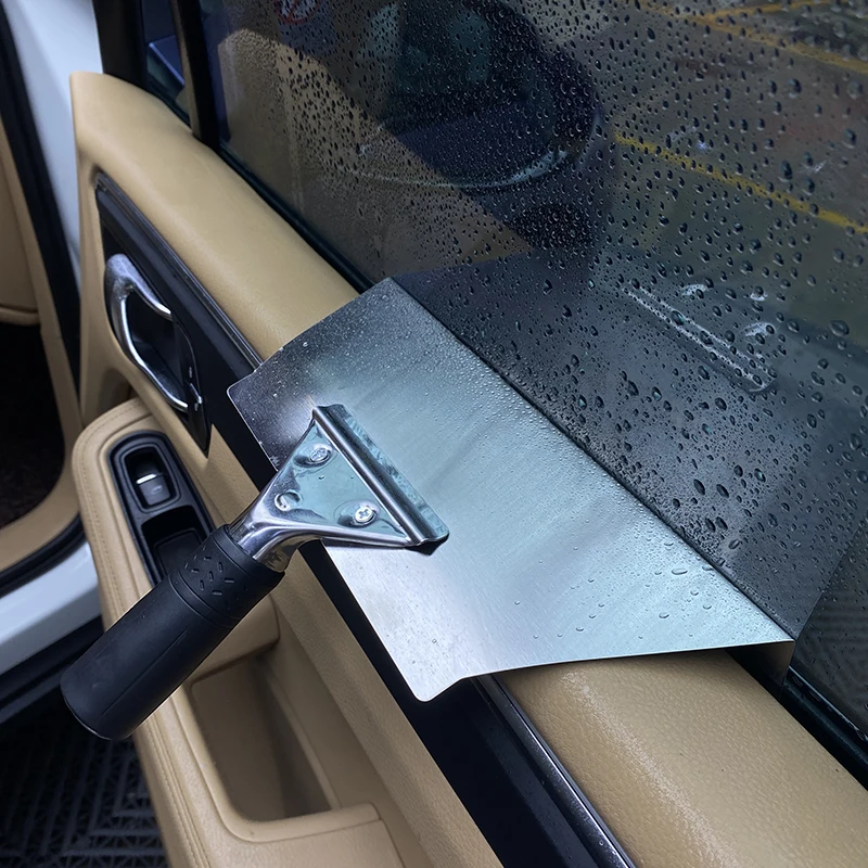 

ALIWRAP Ultra-thin Handle Soft Stainless Steel Squeegee Window Solar Film Application Plug Tuck Tool Car PPF Film Wrap Scraper