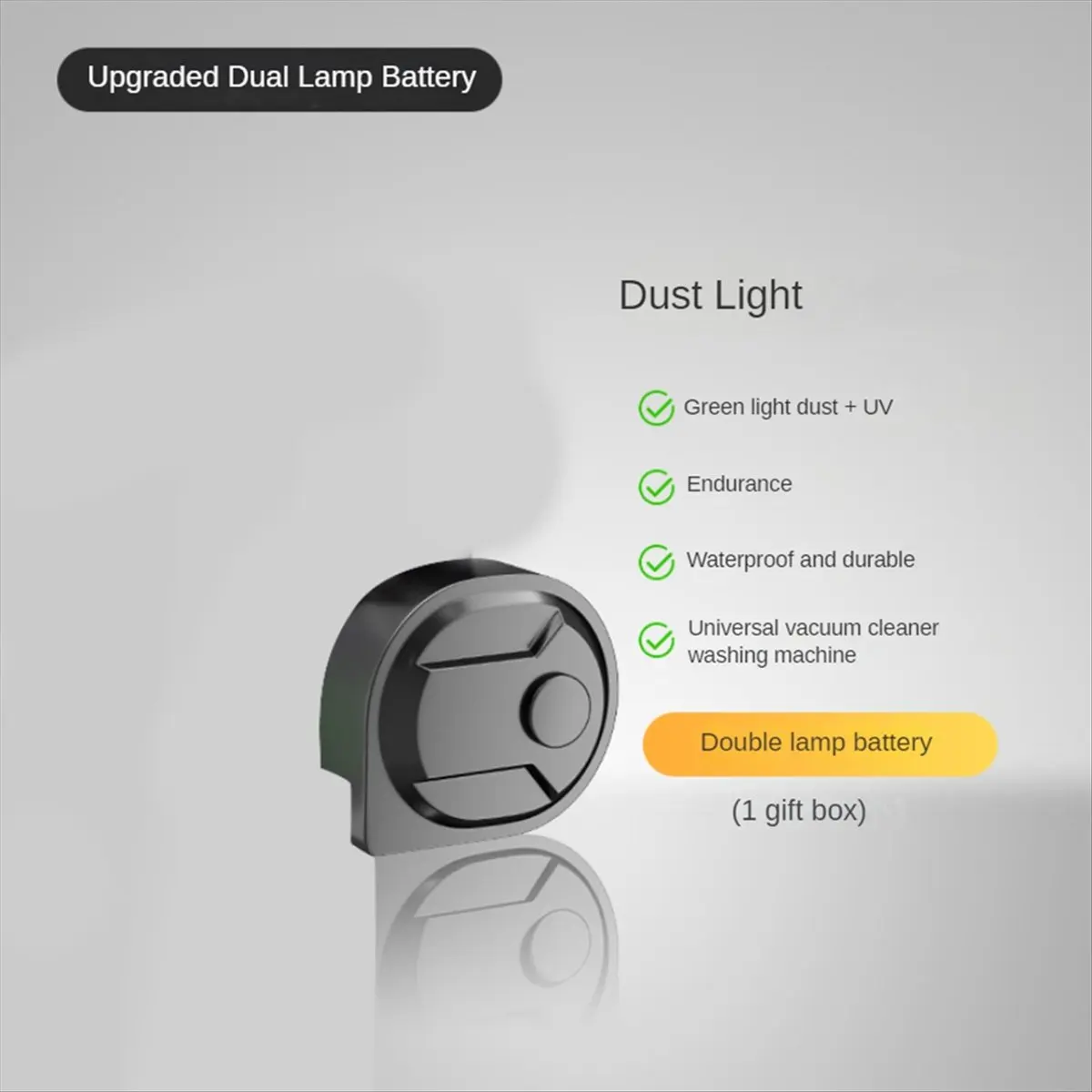 100% New Vacuum Cleaner Dust Display Lights Clearly Pet Dust Display LED Lamp with Battery Universal Vacuum Cleaner Attachment-A