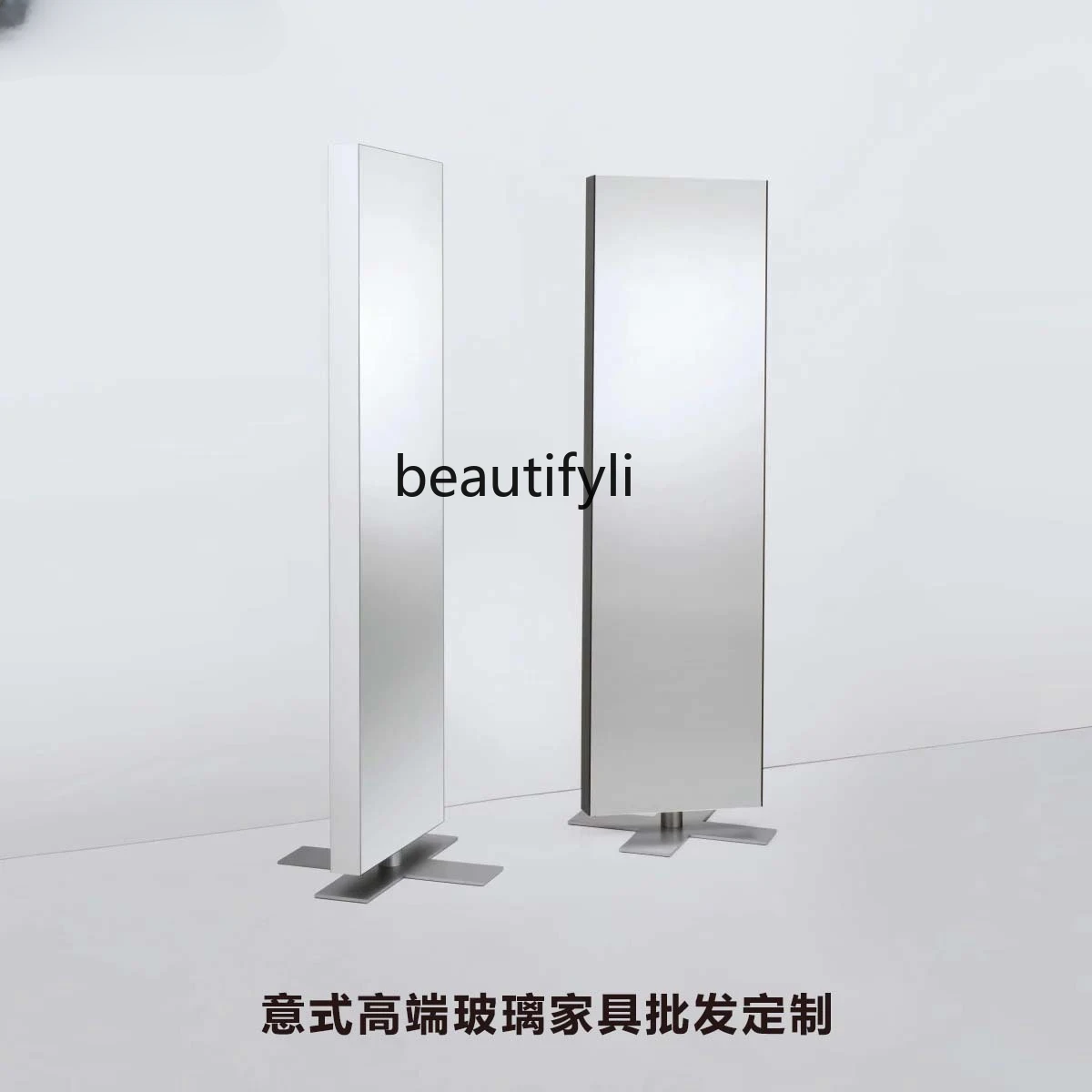 Italian Double-Sided Floor Full-Length Mirror Tempered Glass Cloakroom Bedroom Dressing Mirror