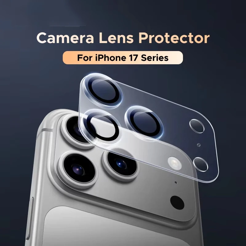 

For iPhone 17 Pro Max 17 Air Tempered Glass Camera Lens Protector For iPhone 16 15 14 13 12 Mini 11 17 Pro Max Scratch Resistant