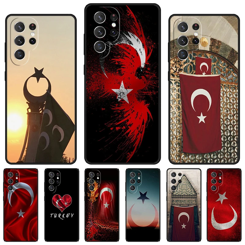 National Flag Turkey Turkish Flag phone case For Samsung Galaxy S24 S23 S22 Ultra Note 10 20 Plus S8 S9 S10 S20 S21 FE Cover