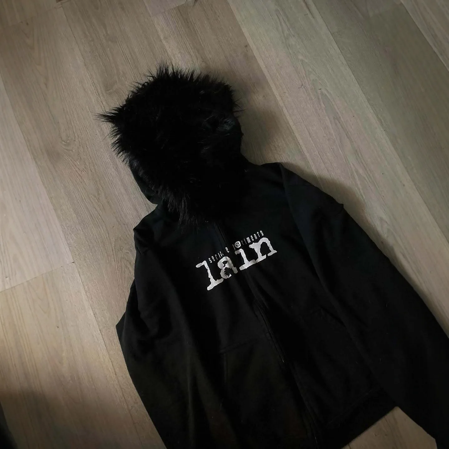 

Персонализированный свитер с принтом, длинными рукавами, меховым воротником, винтажное пальто-худи, модное уличное пальто для женщин в стиле Y2K