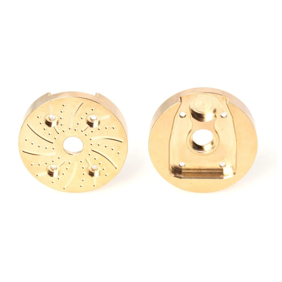 LCX Racing 1/8 RC Car AF16P Portal Axle Brass Cover Plates Axle Cap Counterweight for Axial AXP8 Gilamon, Upgrades Accessories