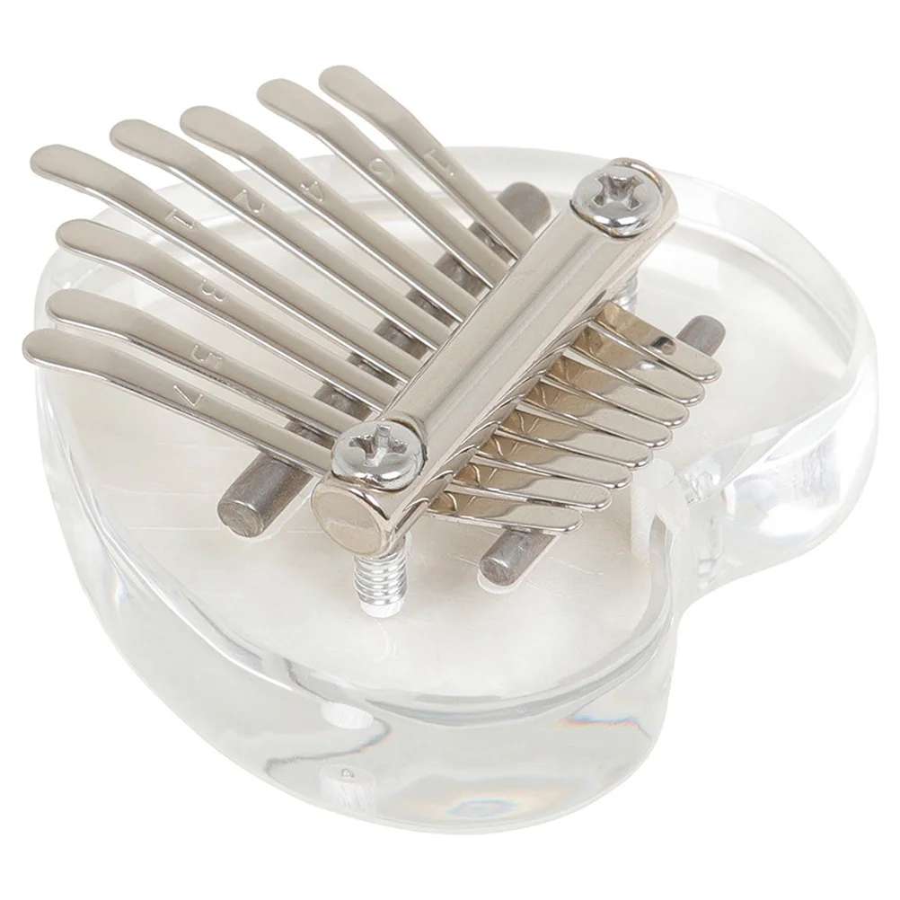 8-مفتاح على شكل قلب أكريليك الإبهام البيانو خفيفة الوزن المحمولة أداة الاصبع للمبتدئين عشاق الموسيقى كاليمبا 21 مفتاحًا #5