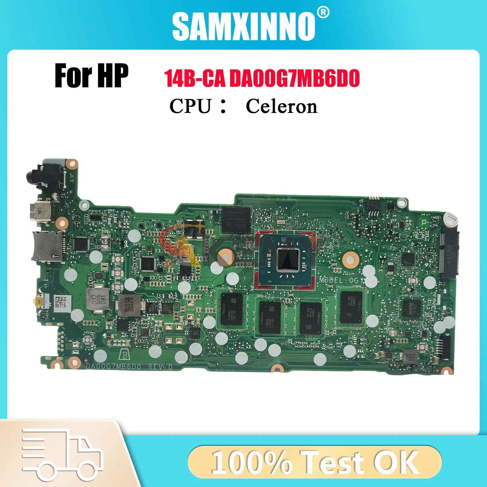 

DA00G7MB6D0 Материнская плата для ноутбука HP 14B-CA 12B-CA с процессором N4000 N4020 N5000, ОЗУ L85673-001, 100% полностью протестирована