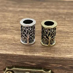 1 pz albero della vita rune nordiche accessori perline di metallo gioielli vichinghi piccole perline di capelli per trecce braccialetto barba che fa forniture