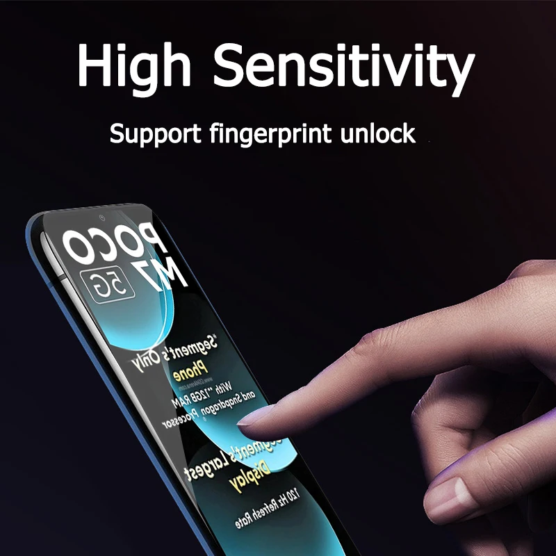 1-4 قطعة حامي الشاشة ل Xiaomi Poco M7 M 7 HD الزجاج المقسى كريستال 9H عالية الألومنيوم المضادة للخدش حافظة بصمة صديقة #3