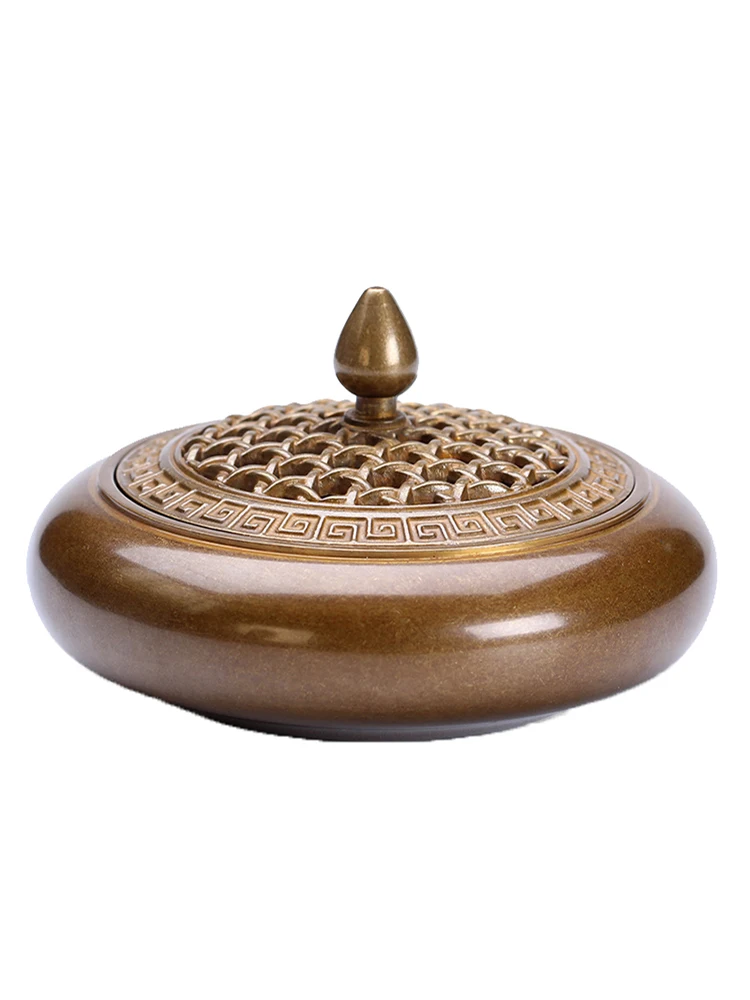 

Incense Burner Pure Copper Plate Incense Household Indoor Large Creative Incense Burner