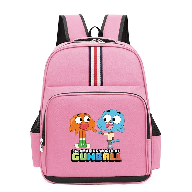 The Amazing World of Gumball Print School Bags Student Lightweight Children Backpack Large Capacity Backback for Boys Girls