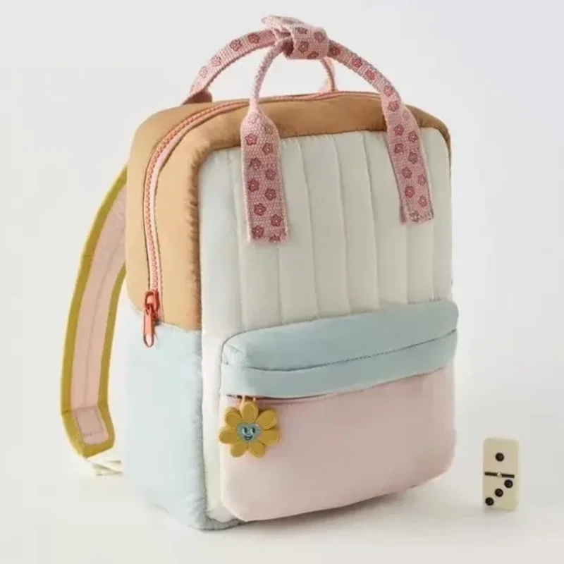 New Lightweight Children\'s Backpack Shopping Children\'s Cute Sunflower Pendant with Colorful Small School Bag